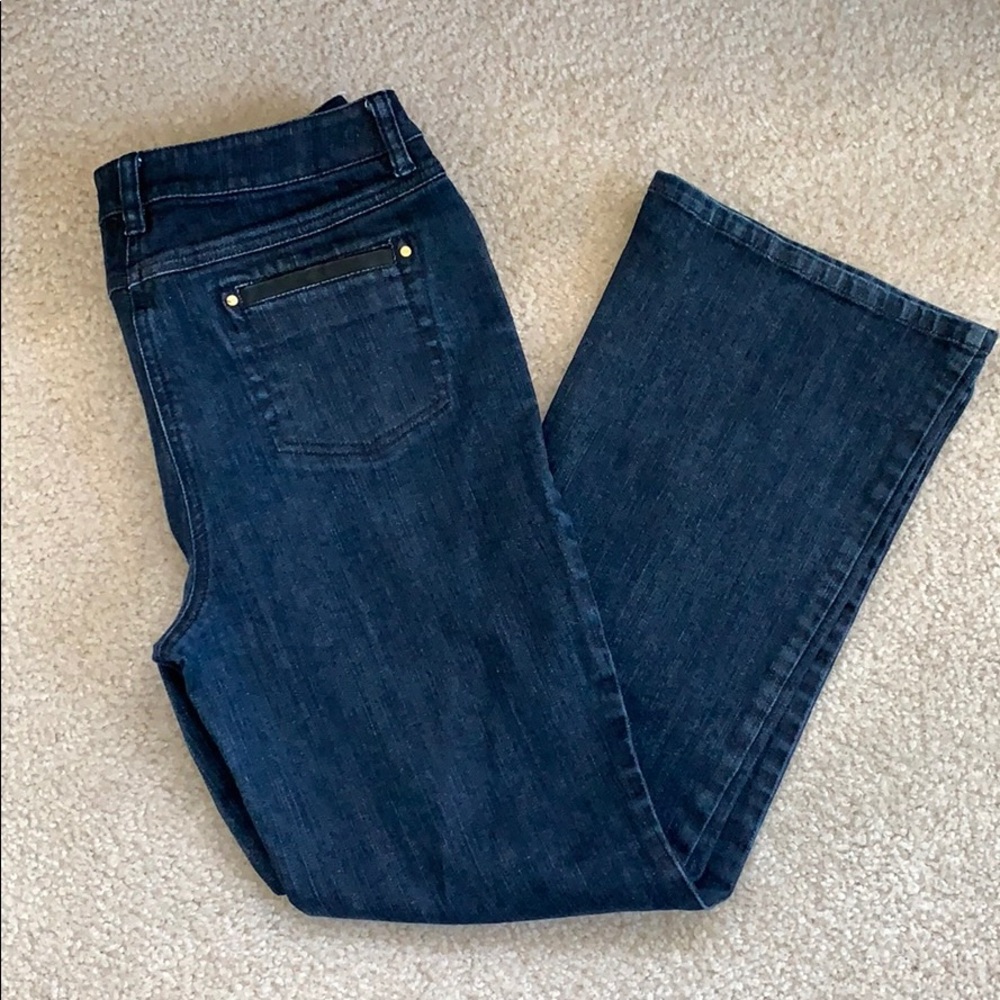 Jones New York Signature dark blue flare leg jeans